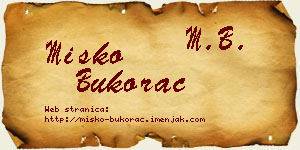 Miško Bukorac vizit kartica